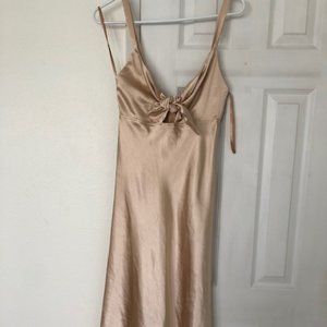 Champagne Tie Knot Dress Midi